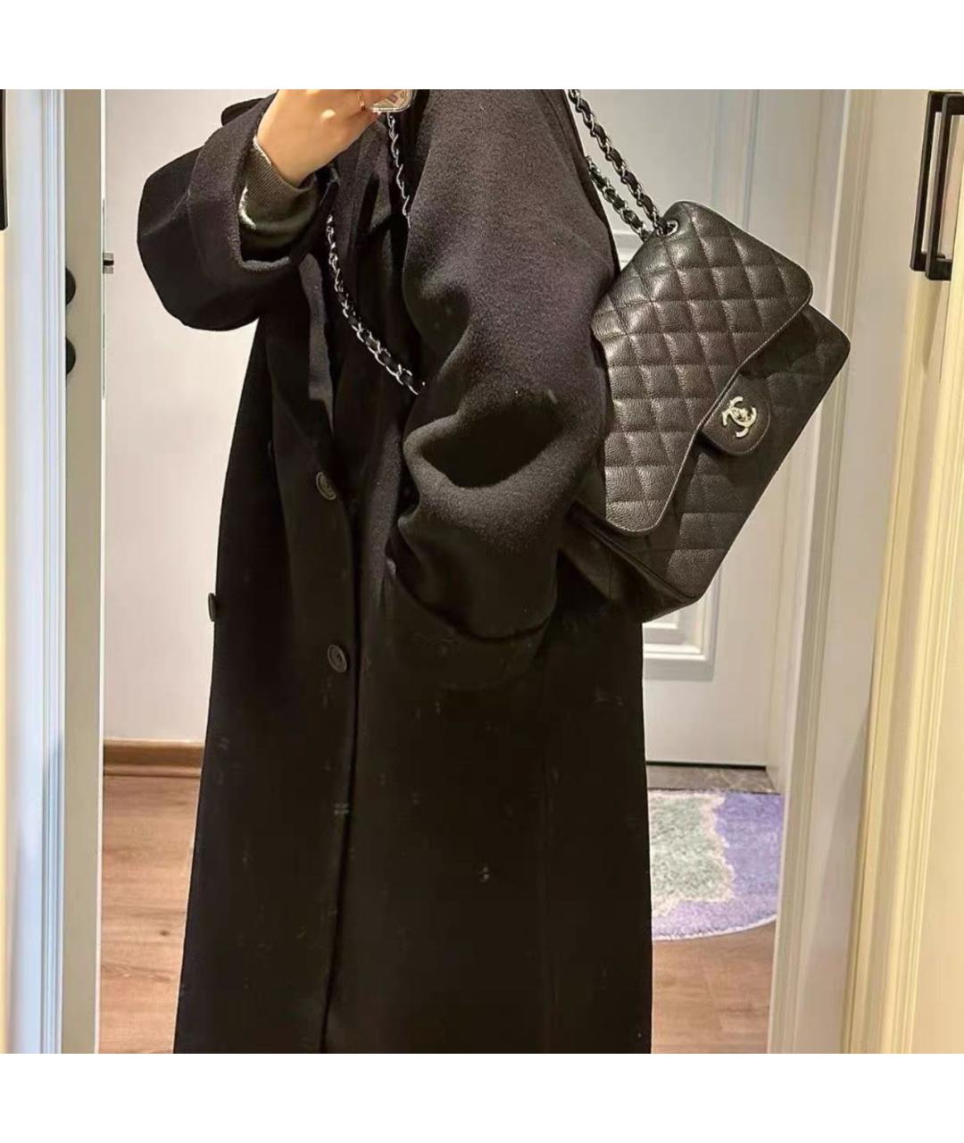 CHANEL Черная кожаная сумка через плечо, фото 7