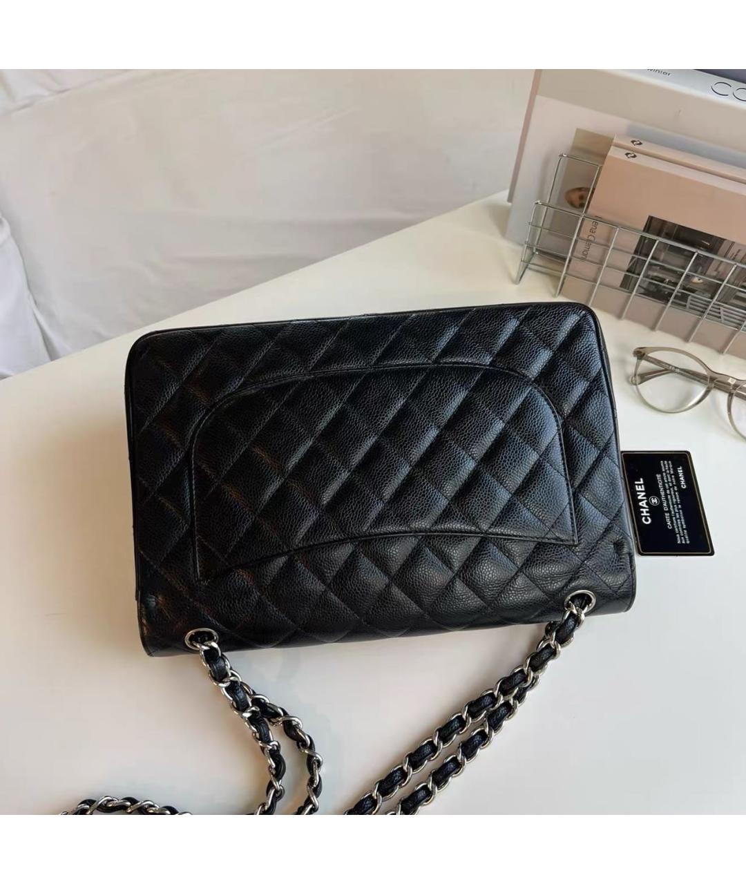 CHANEL Черная кожаная сумка через плечо, фото 5