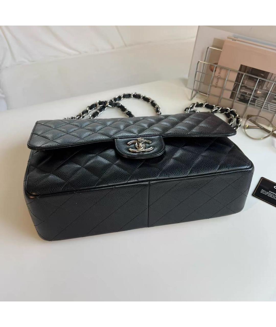 CHANEL Черная кожаная сумка через плечо, фото 6