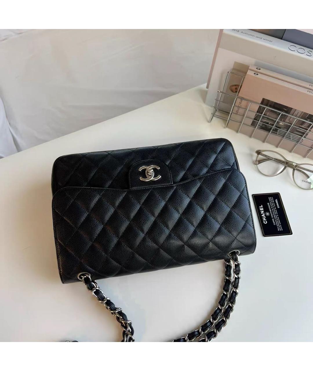 CHANEL Черная кожаная сумка через плечо, фото 4