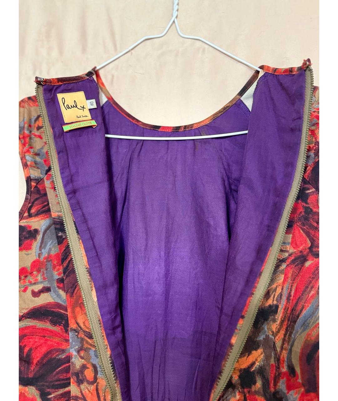 PAUL SMITH Мульти хлопковое коктейльное платье, фото 3