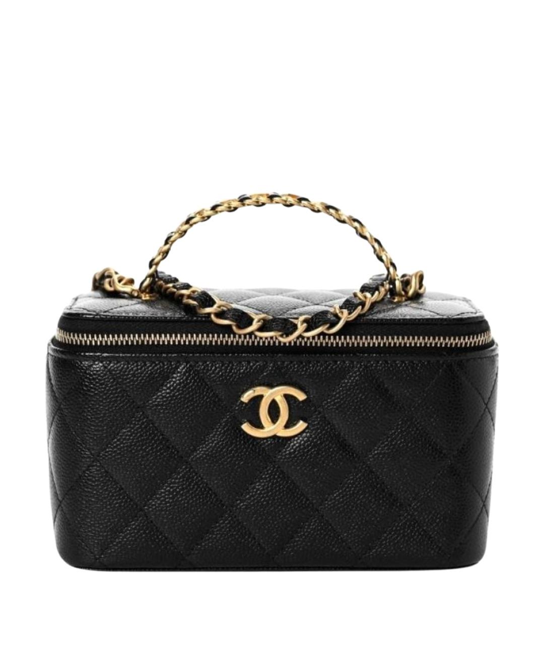 CHANEL Черная кожаная сумка через плечо, фото 1