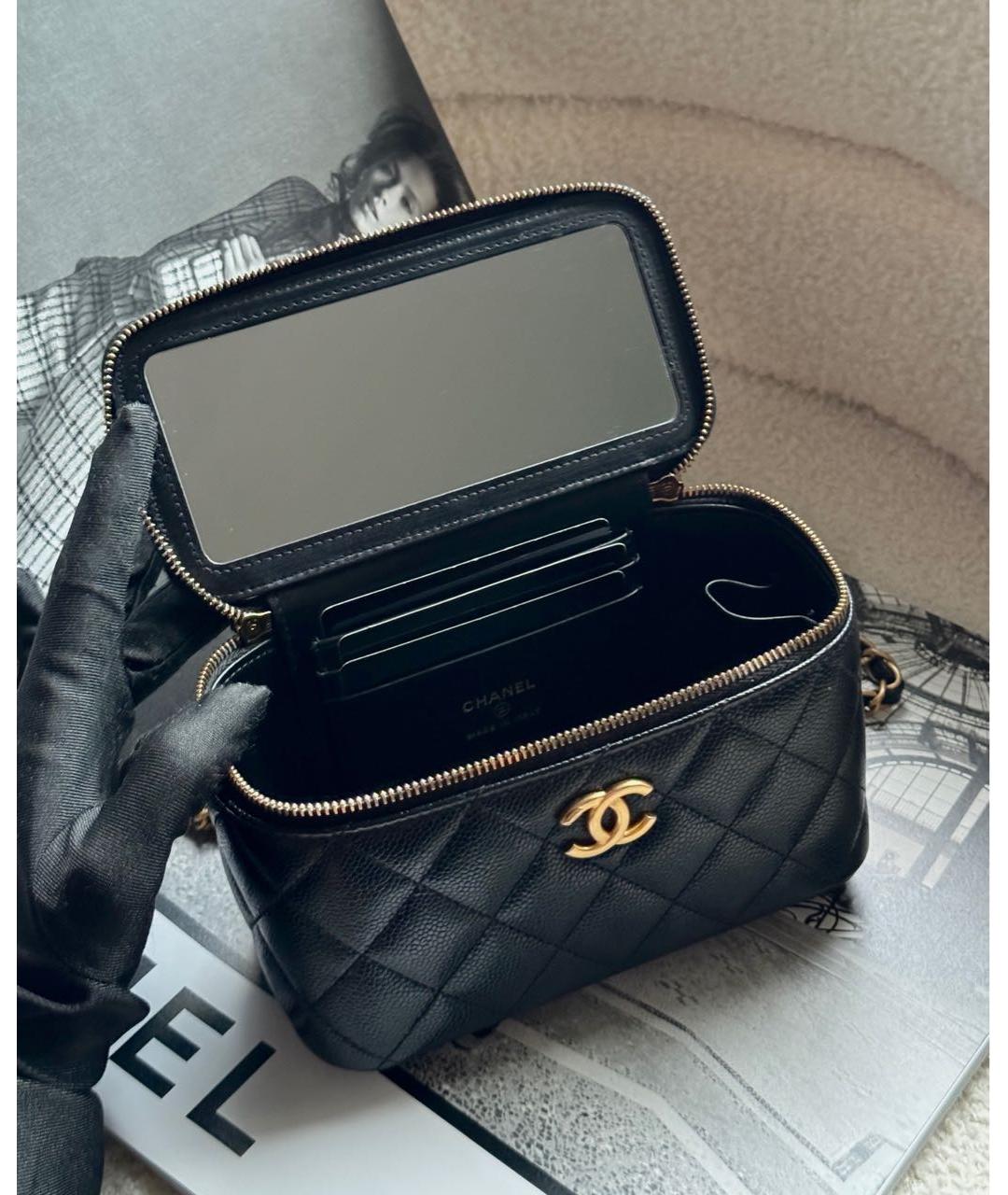 CHANEL Черная кожаная сумка через плечо, фото 4