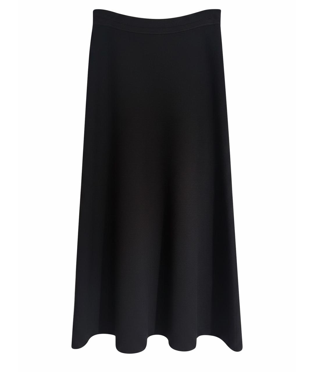 THEORY Темно-синяя полиэстеровая юбка макси, фото 1