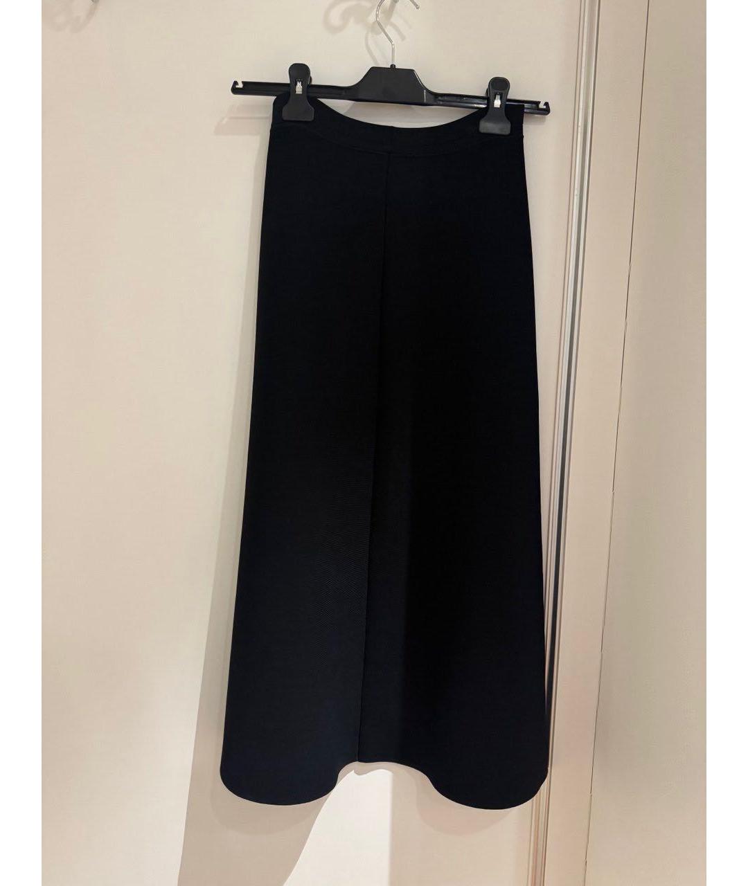 THEORY Темно-синяя полиэстеровая юбка макси, фото 2