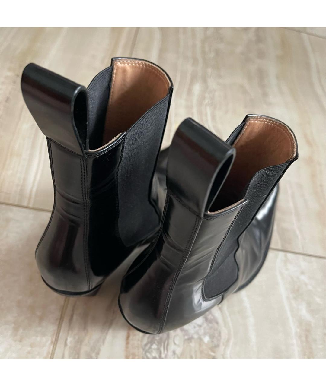 CELINE Черные кожаные полусапоги, фото 4