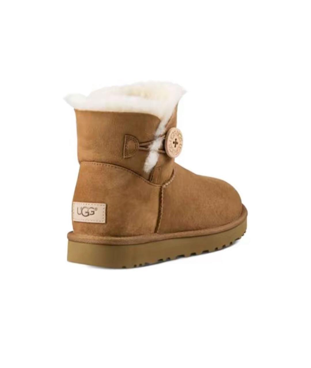 UGG AUSTRALIA Горчичные замшевые полусапоги, фото 2