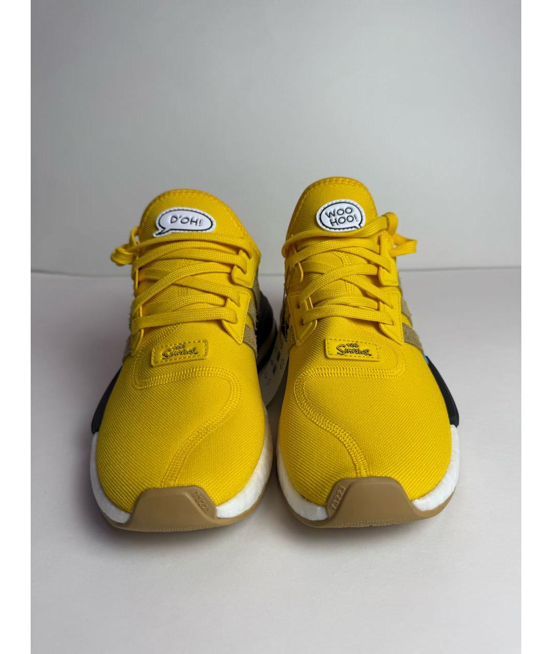 ADIDAS Желтые текстильные низкие кроссовки / кеды, фото 2