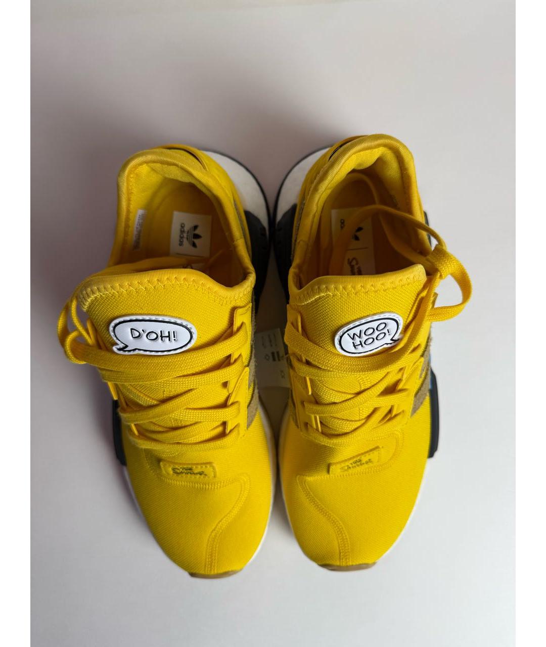 ADIDAS Желтые текстильные низкие кроссовки / кеды, фото 3