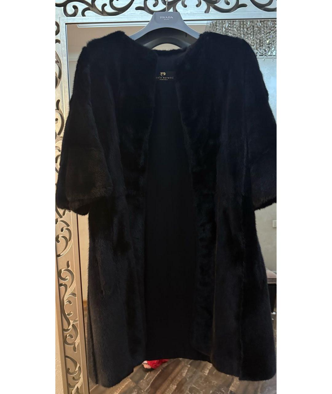 PAOLO MORETTI Черная меховая шуба, фото 5