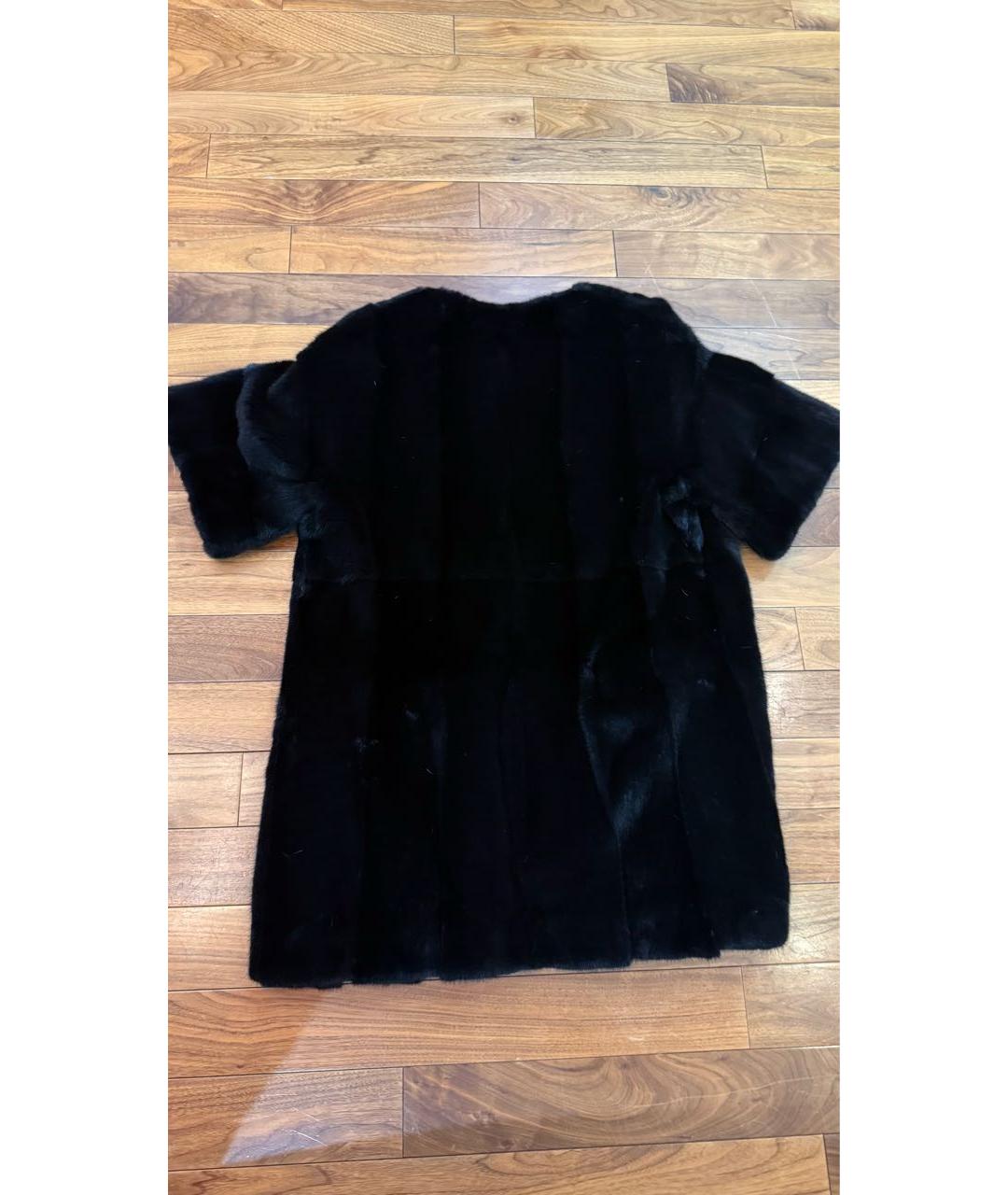 PAOLO MORETTI Черная меховая шуба, фото 2