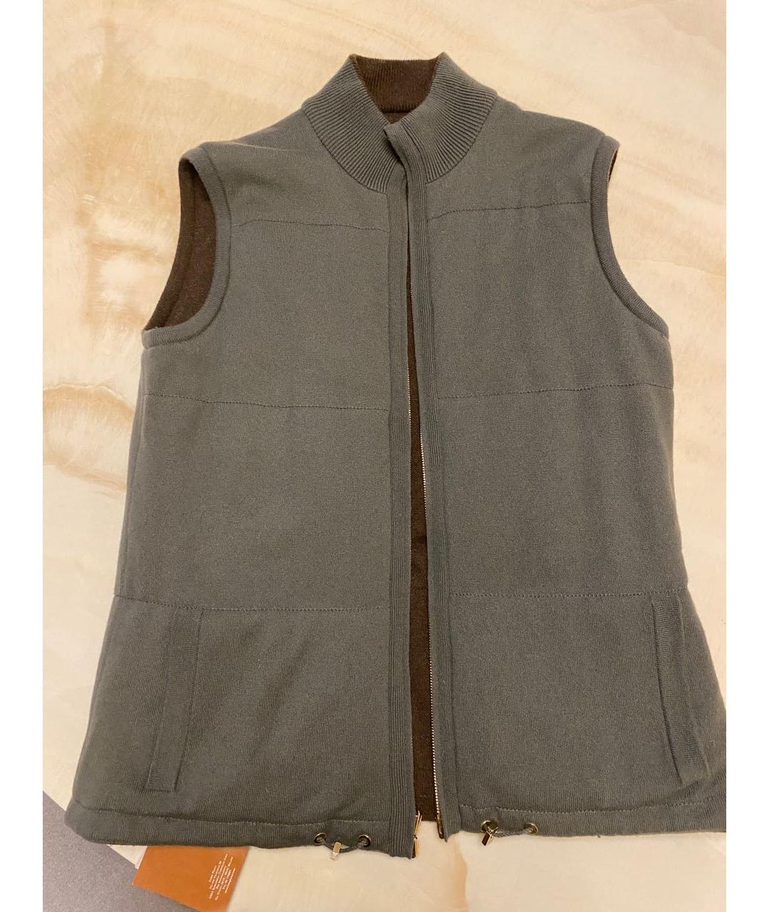 LORO PIANA Коричневый кашемировый жилет, фото 6