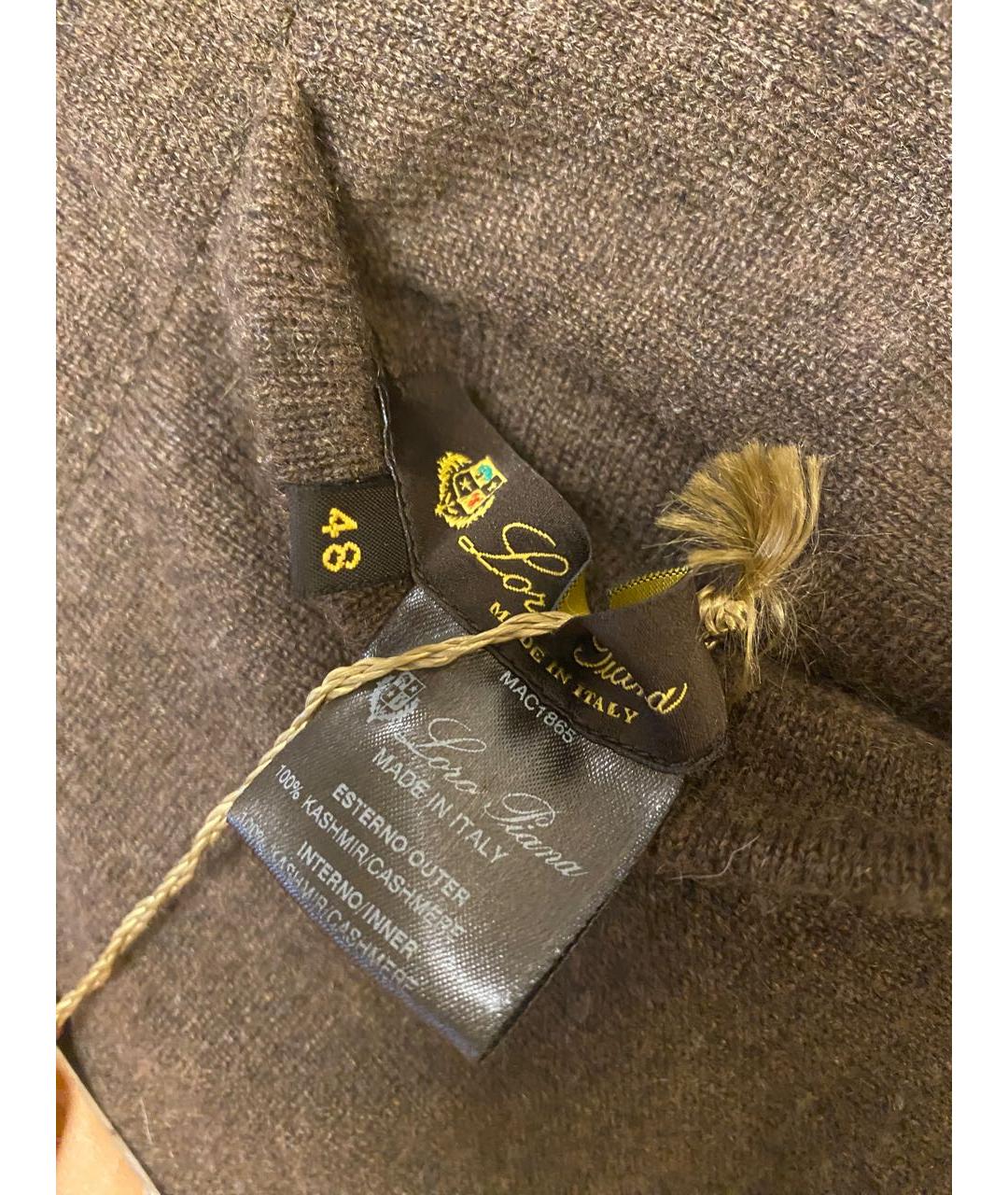 LORO PIANA Коричневый кашемировый жилет, фото 3