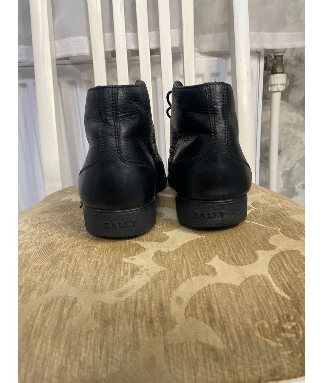 BALLY Черные кожаные высокие ботинки, фото 4