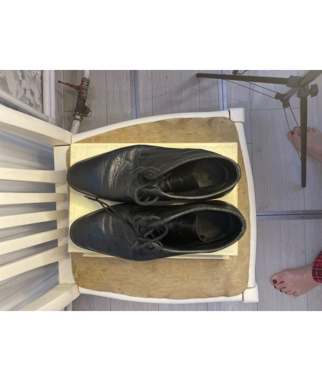 BALLY Черные кожаные высокие ботинки, фото 3