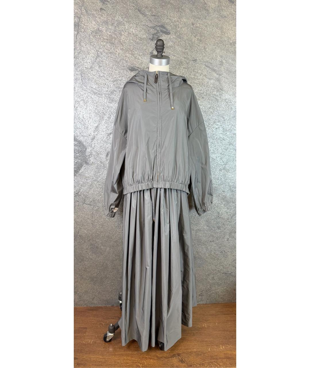 MAX MARA Серый полиэстеровый костюм с юбками, фото 5