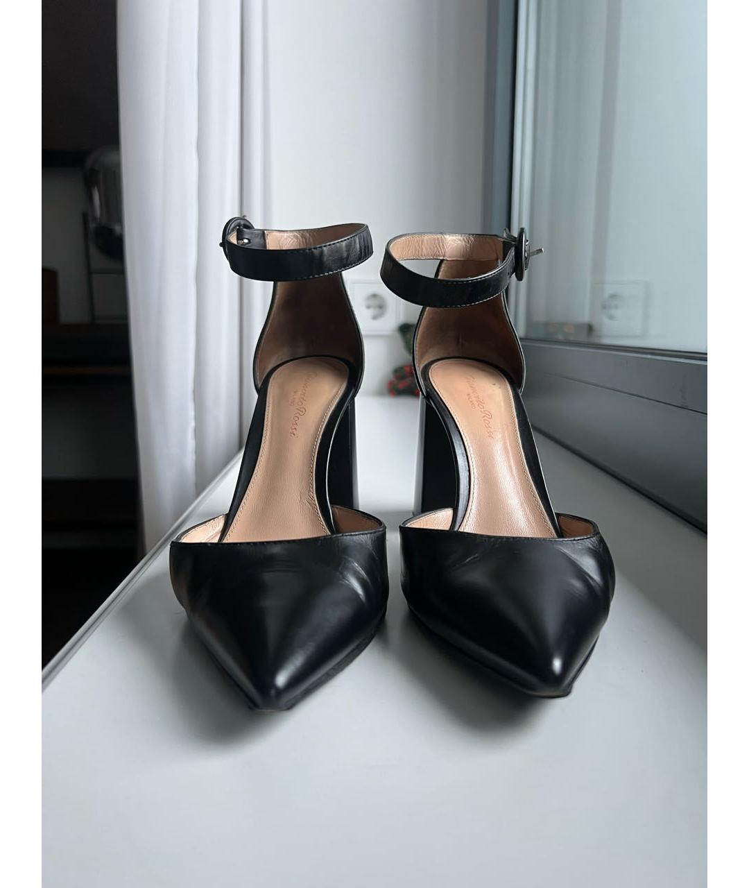 GIANVITO ROSSI Черные кожаные туфли, фото 2