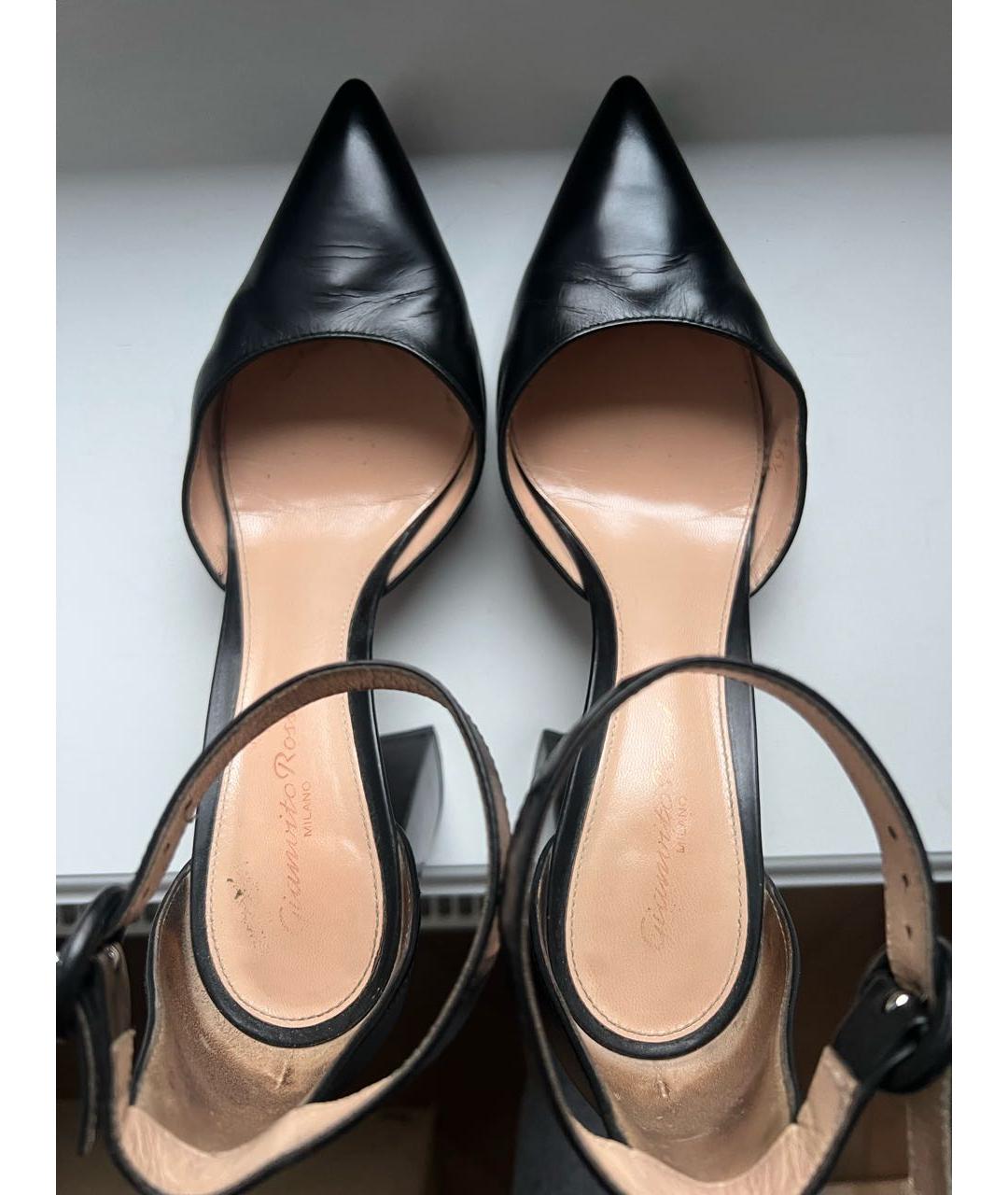 GIANVITO ROSSI Черные кожаные туфли, фото 3