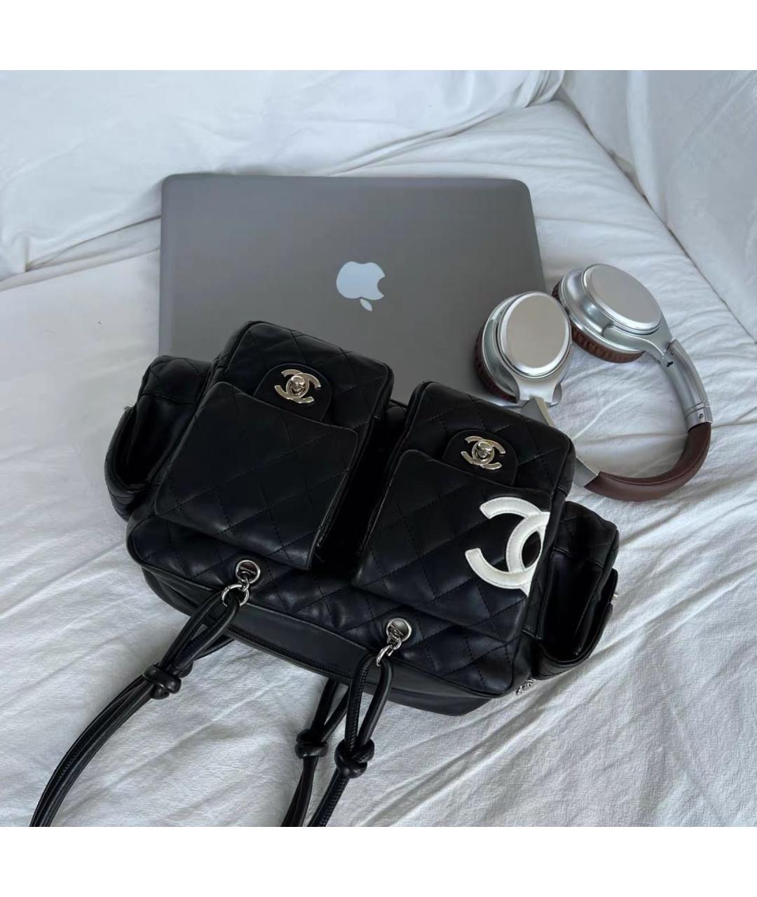 CHANEL Черная кожаная сумка через плечо, фото 2