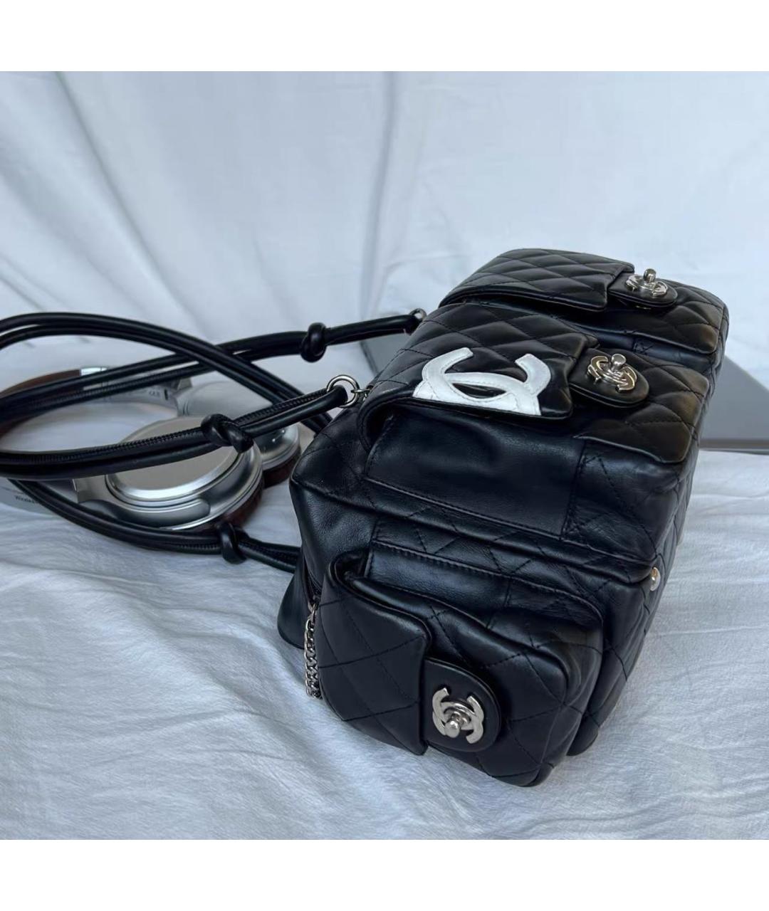 CHANEL Черная кожаная сумка через плечо, фото 5