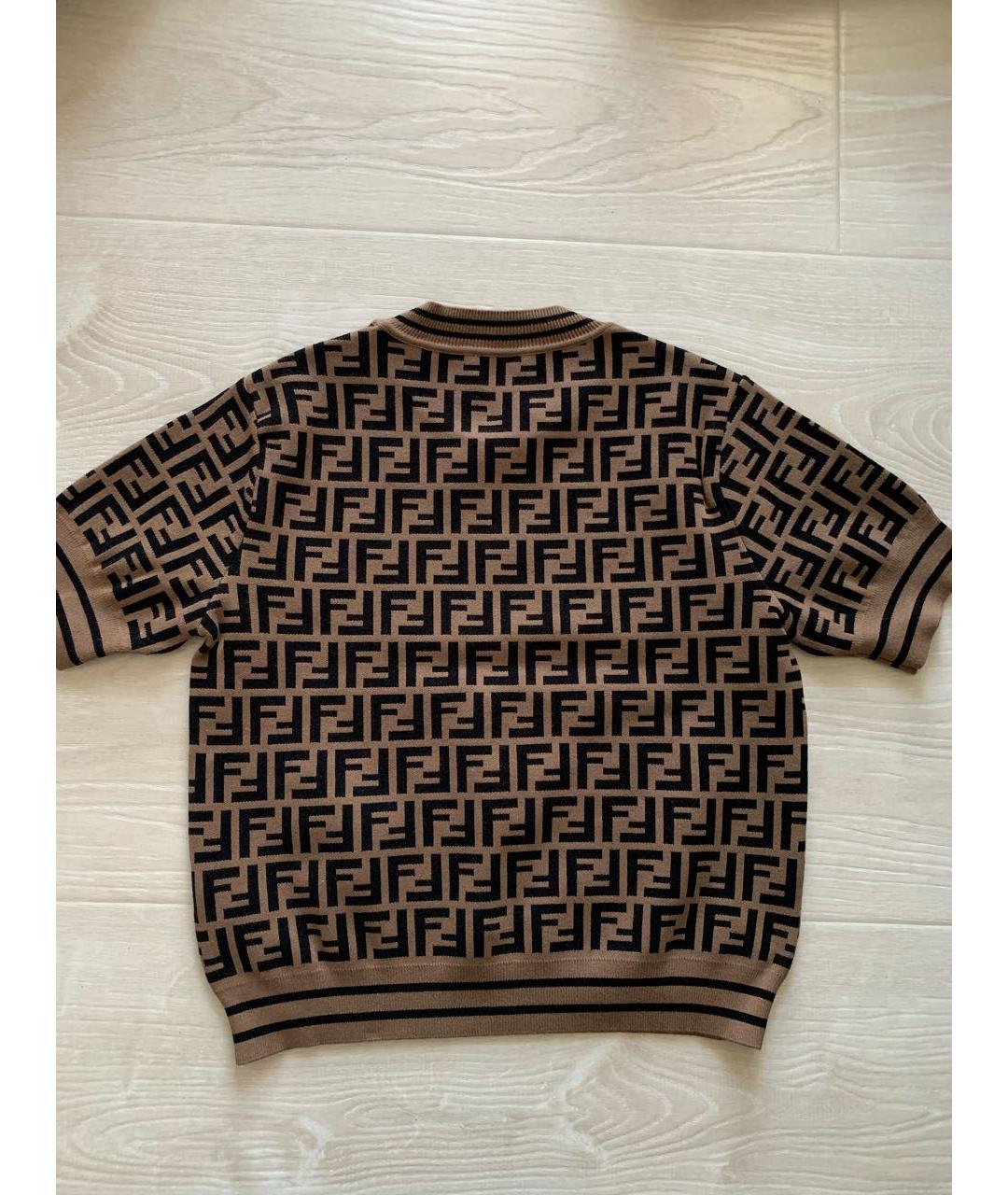 FENDI Коричневый вискозный детская футболка / топ, фото 2