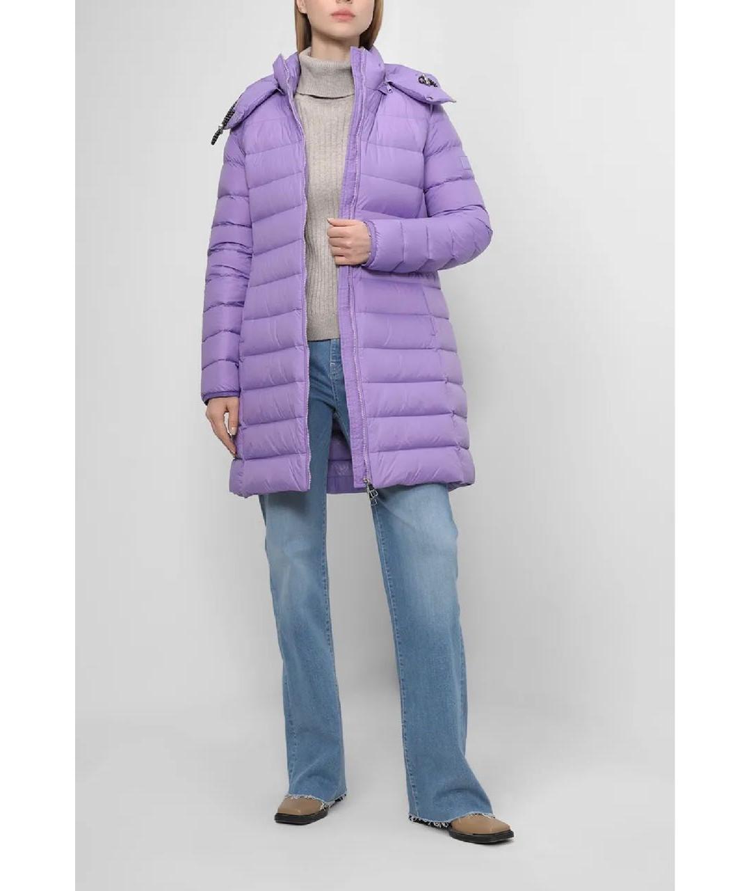 HUGO BOSS Фиолетовый полиамидовый пуховик, фото 2