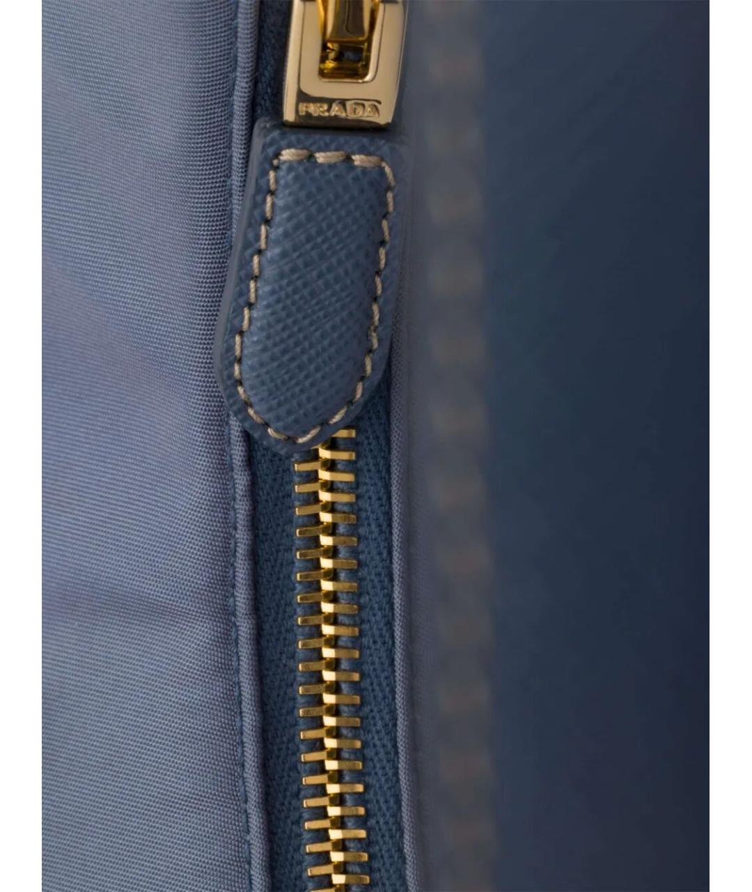 PRADA Синяя тканевая сумка с короткими ручками, фото 6