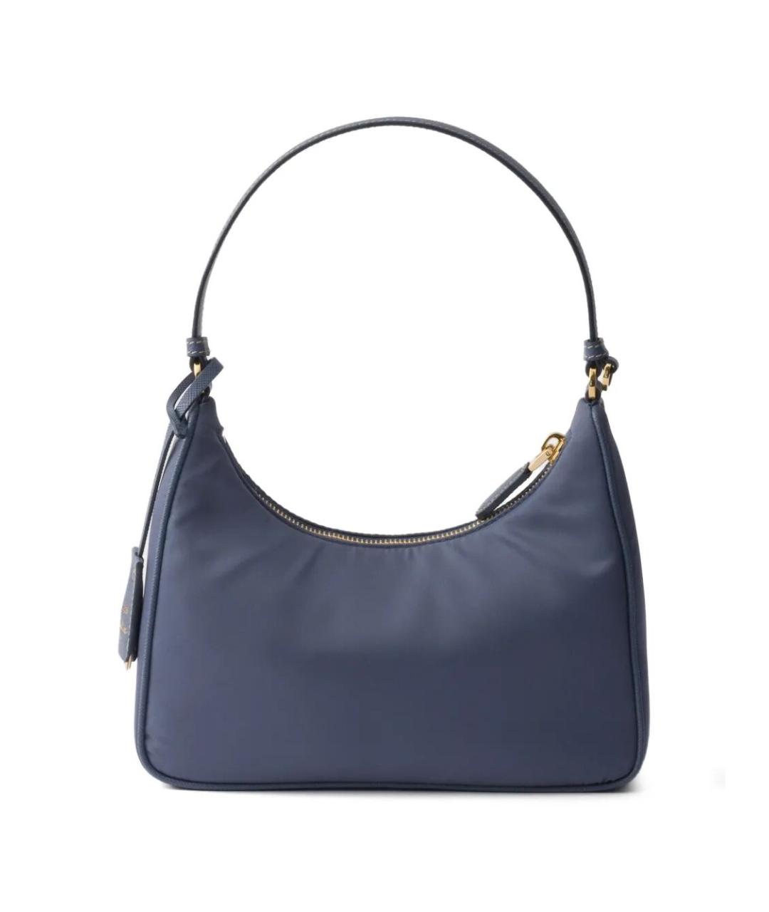 PRADA Синяя тканевая сумка с короткими ручками, фото 3