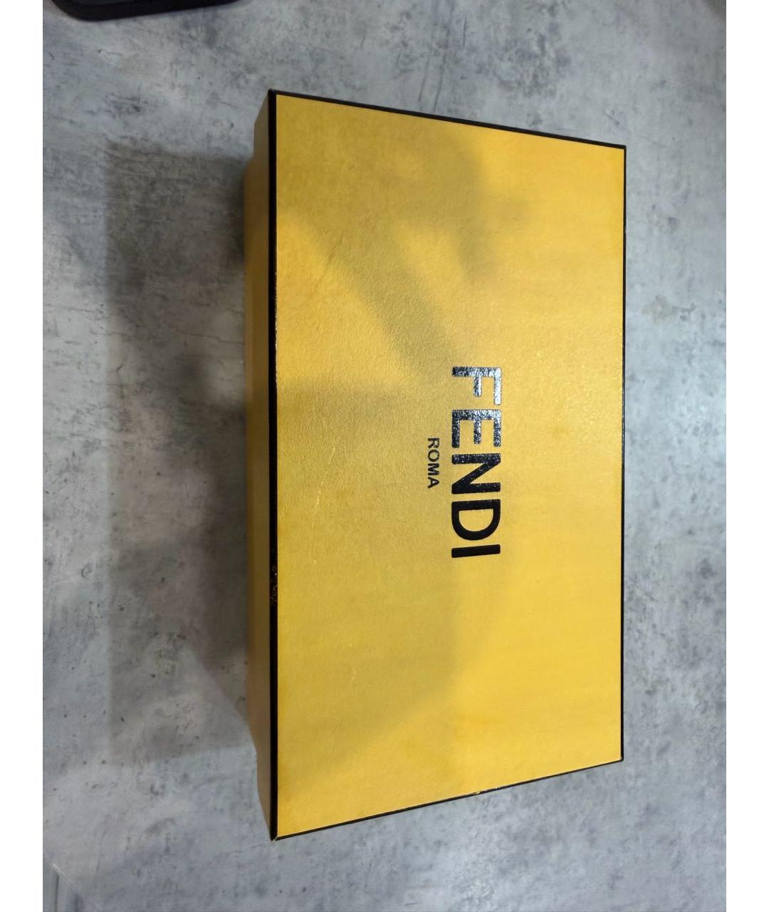 FENDI Золотые металлические солнцезащитные очки, фото 6