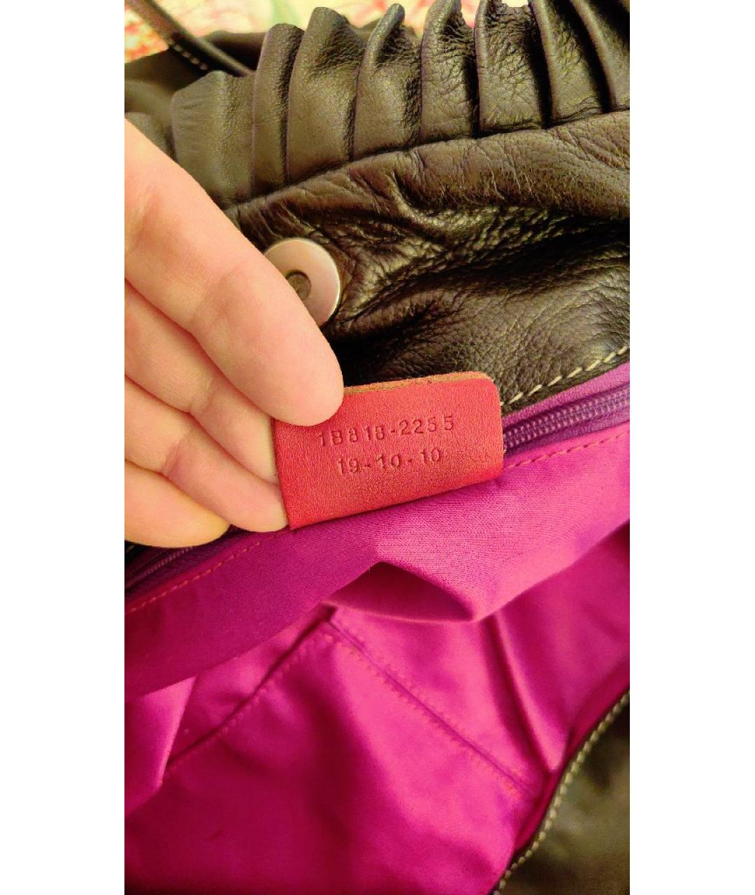 ETRO Черная кожаная сумка тоут, фото 5