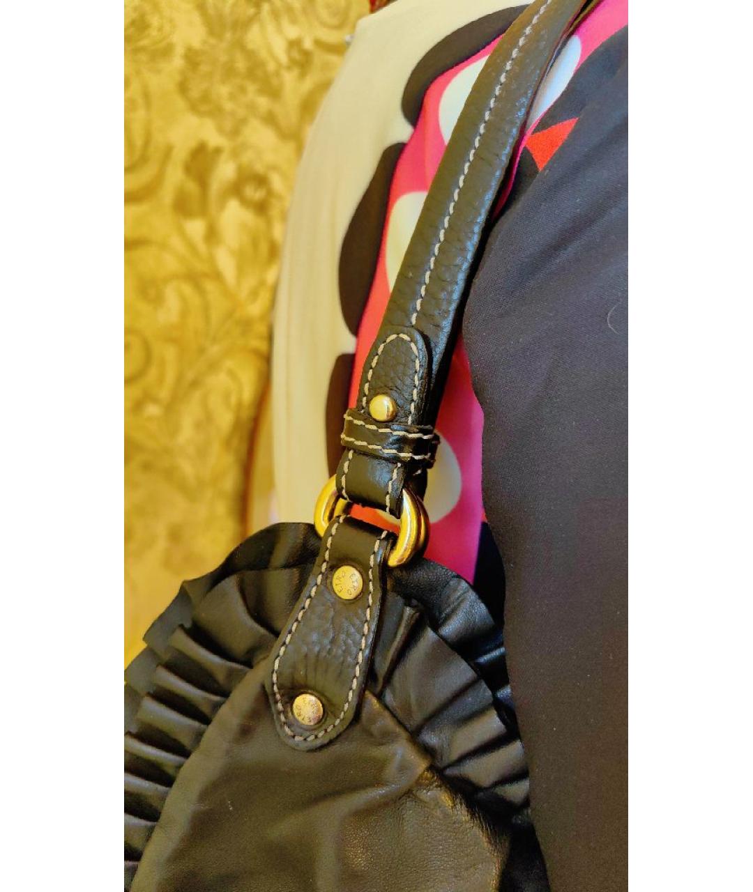 ETRO Черная кожаная сумка тоут, фото 7