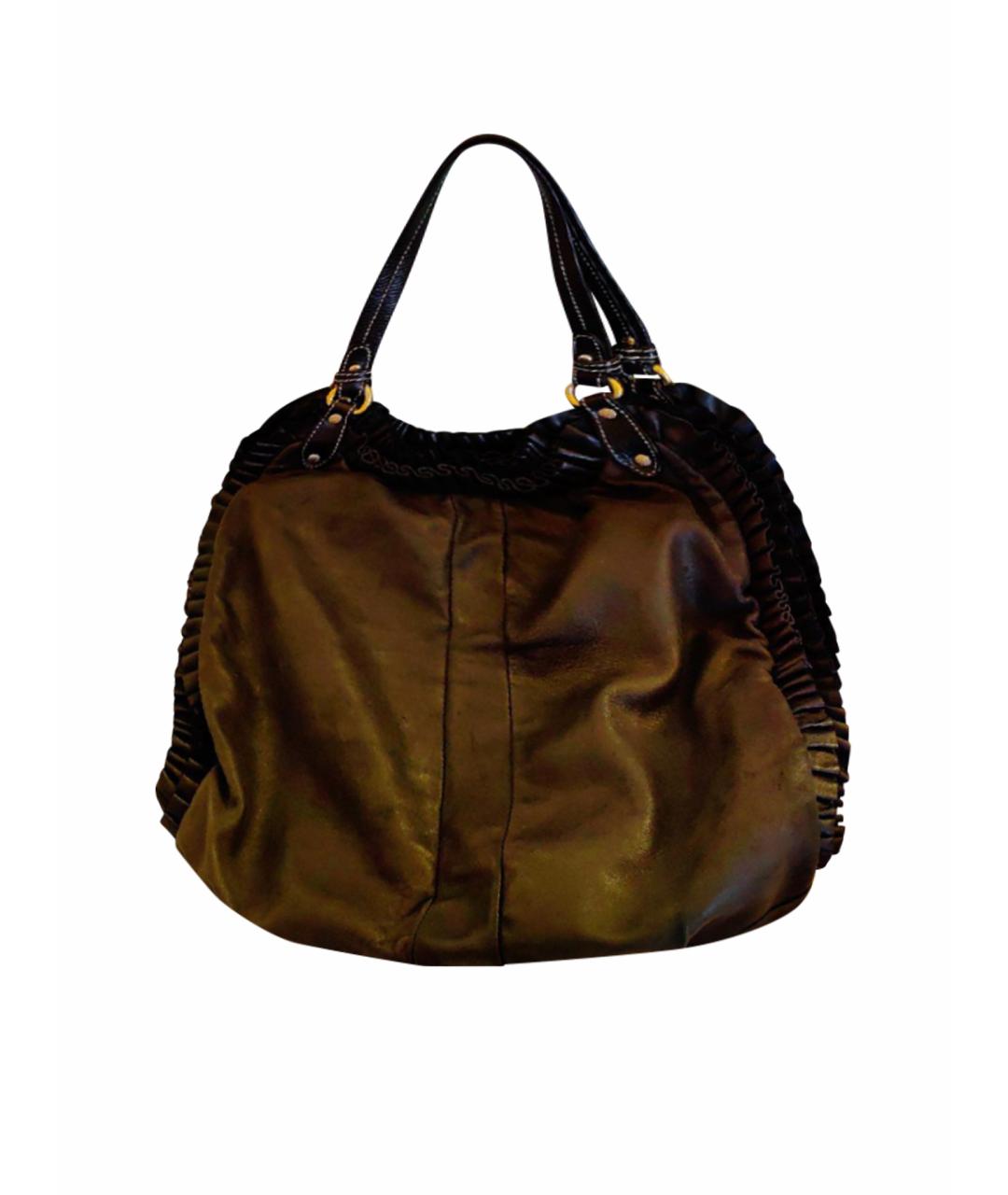 ETRO Черная кожаная сумка тоут, фото 1