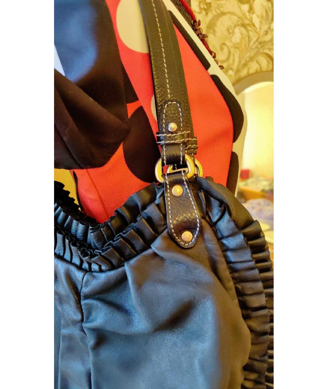 ETRO Черная кожаная сумка тоут, фото 9