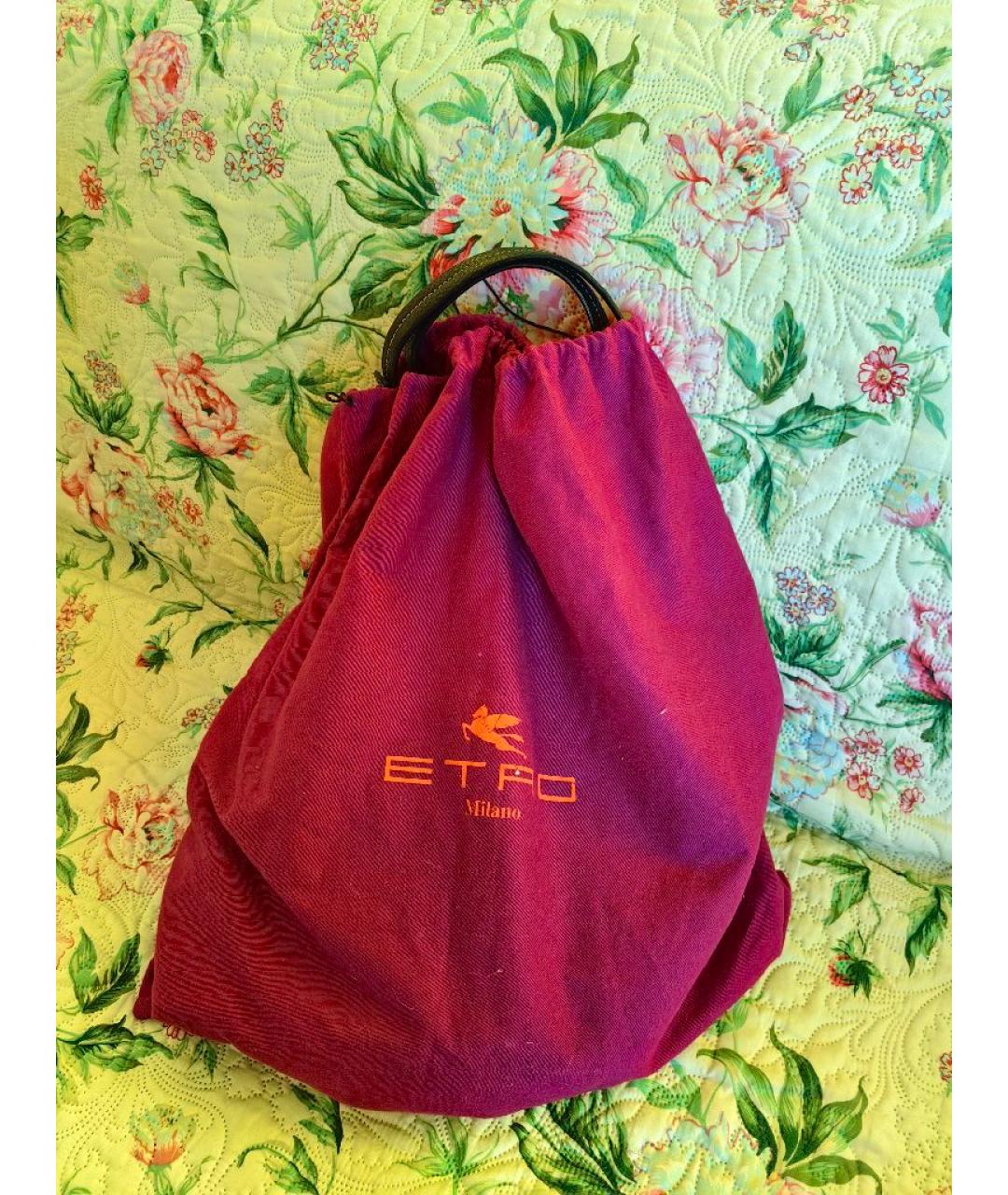 ETRO Черная кожаная сумка тоут, фото 3