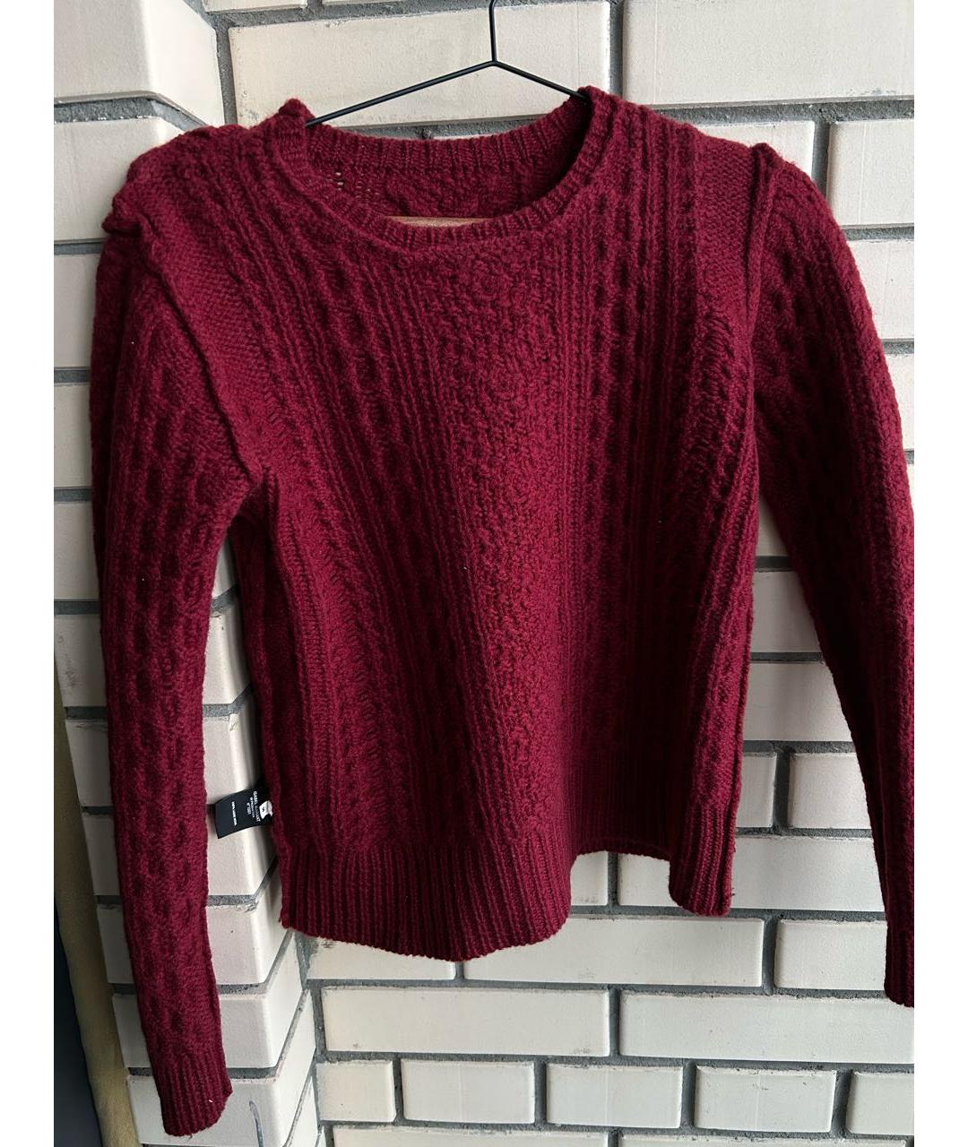 ISABEL MARANT ETOILE Бордовый шерстяной джемпер / свитер, фото 7