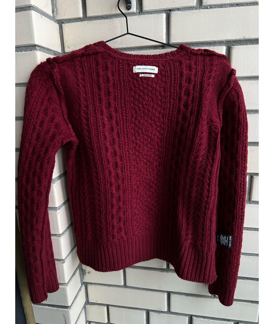 ISABEL MARANT ETOILE Бордовый шерстяной джемпер / свитер, фото 8
