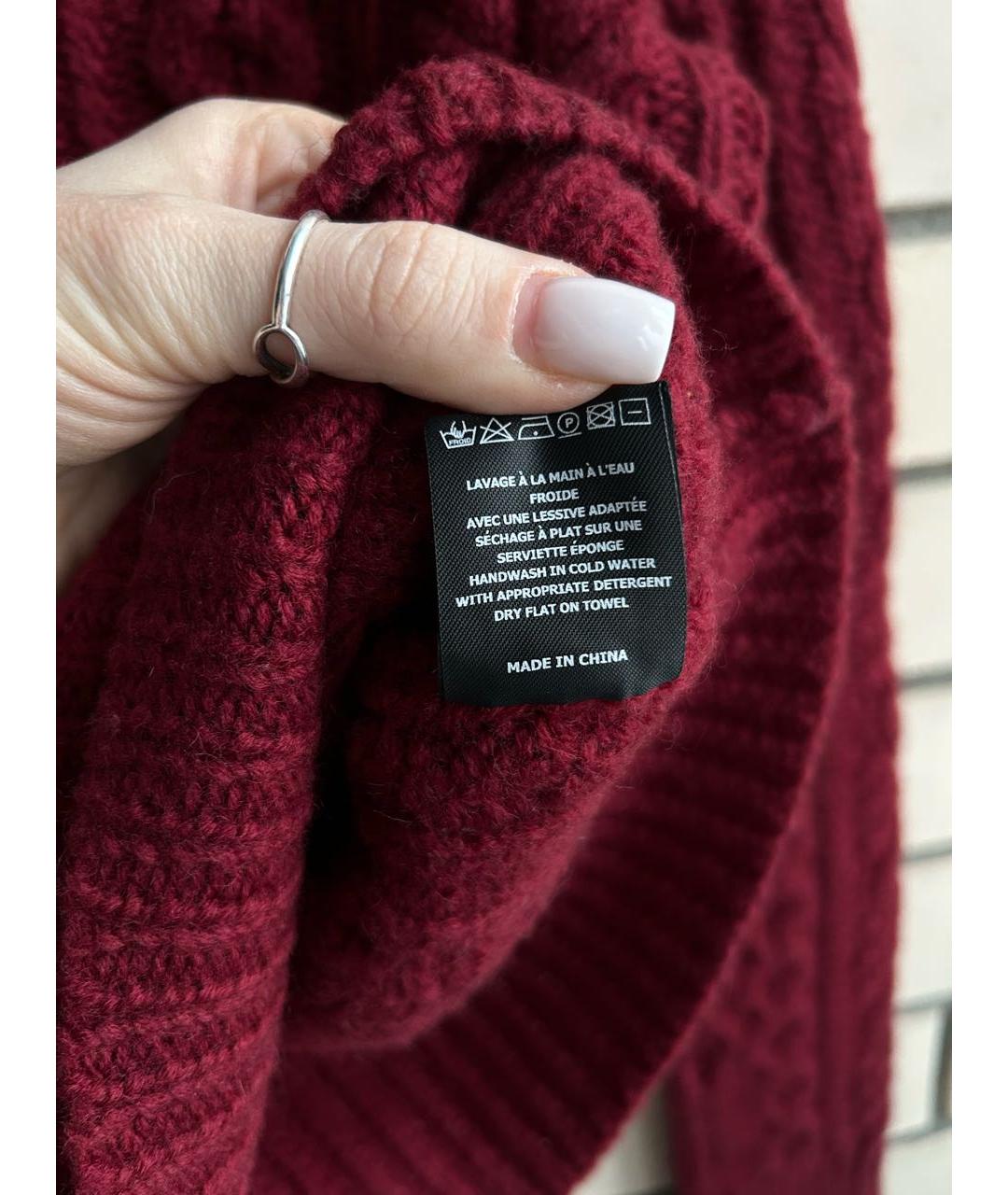 ISABEL MARANT ETOILE Бордовый шерстяной джемпер / свитер, фото 6