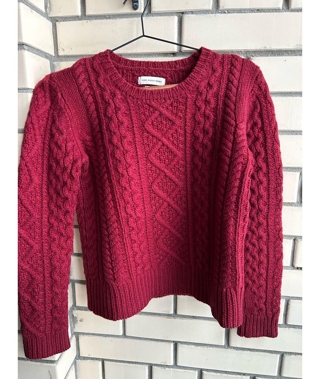 ISABEL MARANT ETOILE Бордовый шерстяной джемпер / свитер, фото 9