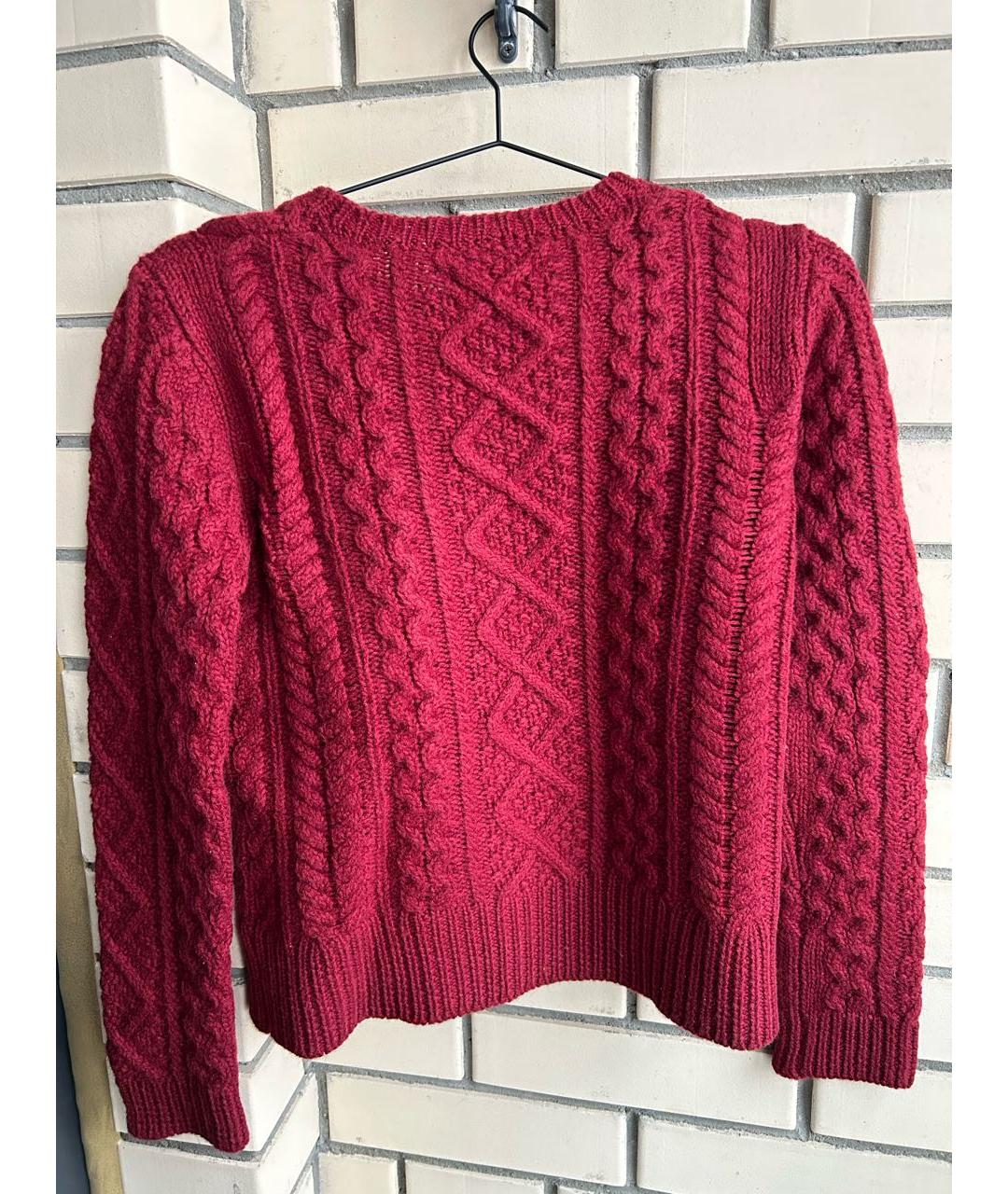 ISABEL MARANT ETOILE Бордовый шерстяной джемпер / свитер, фото 2