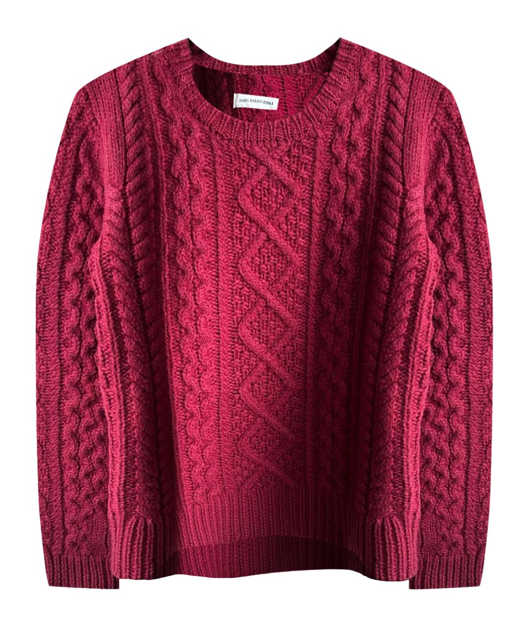 ISABEL MARANT ETOILE Бордовый шерстяной джемпер / свитер, фото 1
