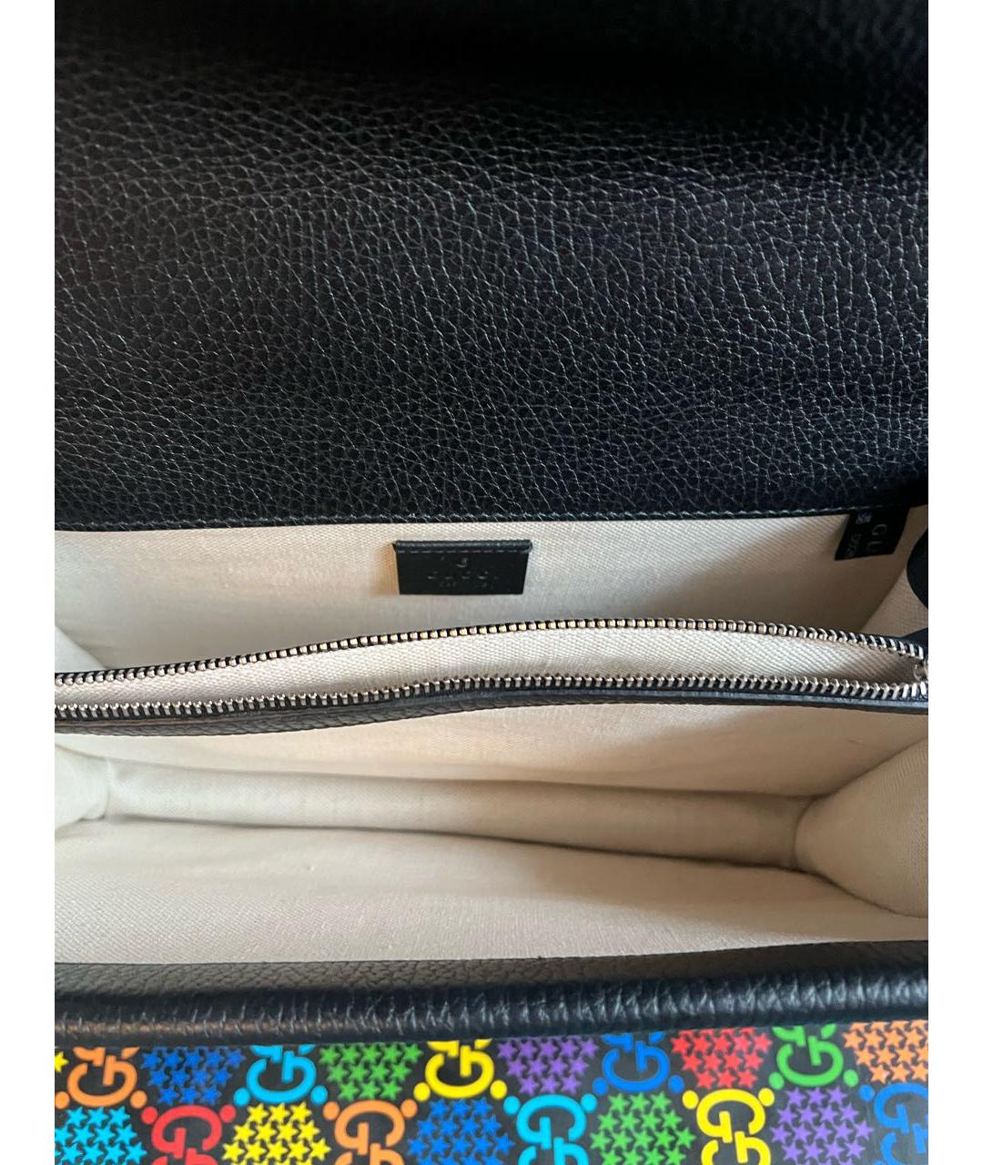 GUCCI Черная кожаная сумка через плечо, фото 3