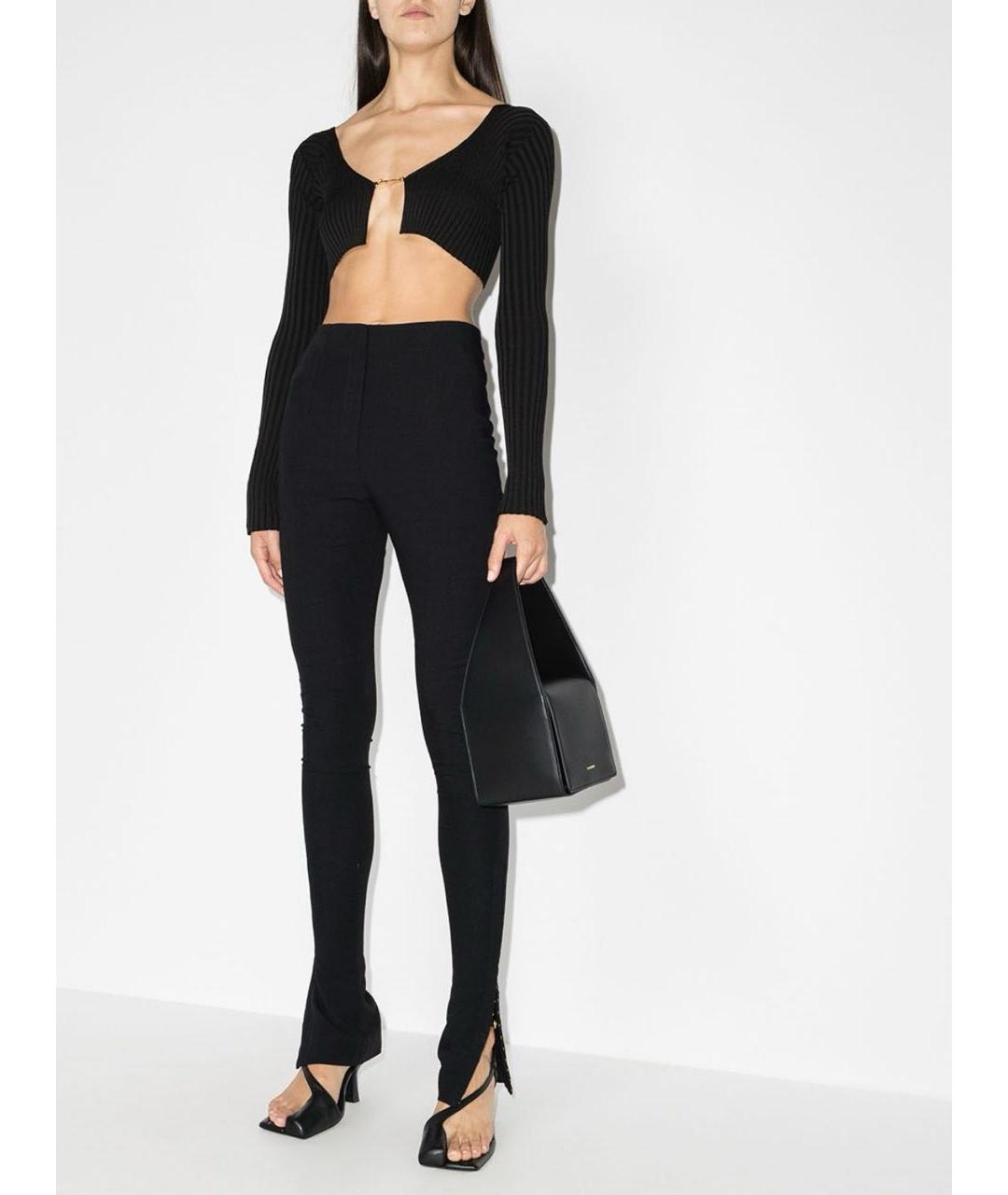 JACQUEMUS Черный вискозный кардиган, фото 2