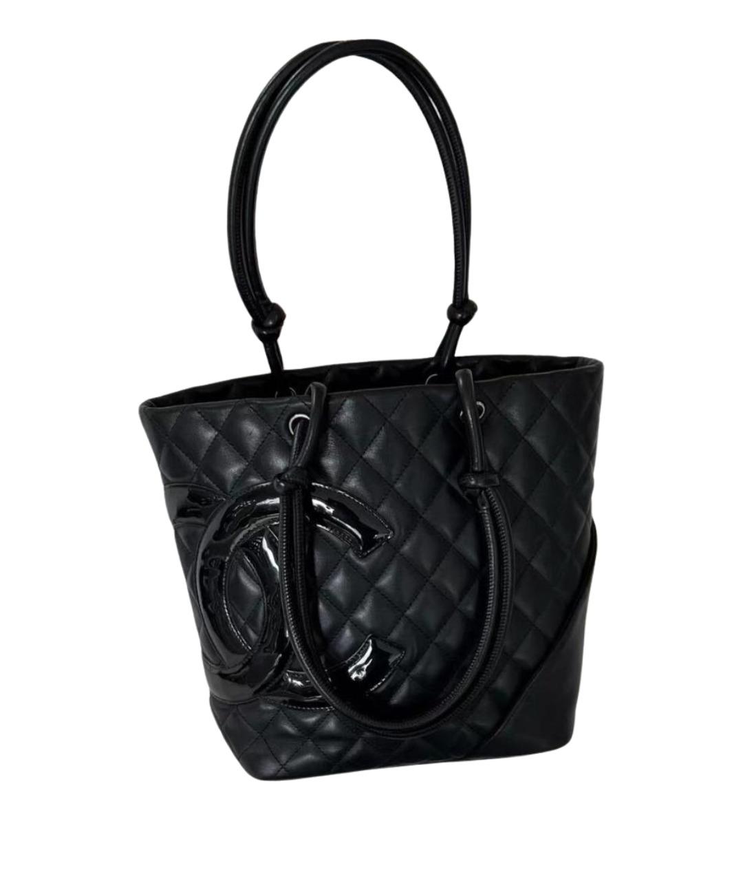 CHANEL Черная кожаная сумка тоут, фото 1