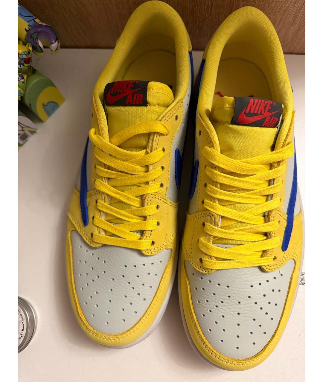 NIKE Желтые кеды из искусственной кожи, фото 2