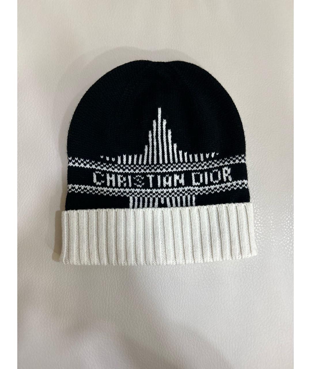 CHRISTIAN DIOR Черная шерстяная шапка, фото 9