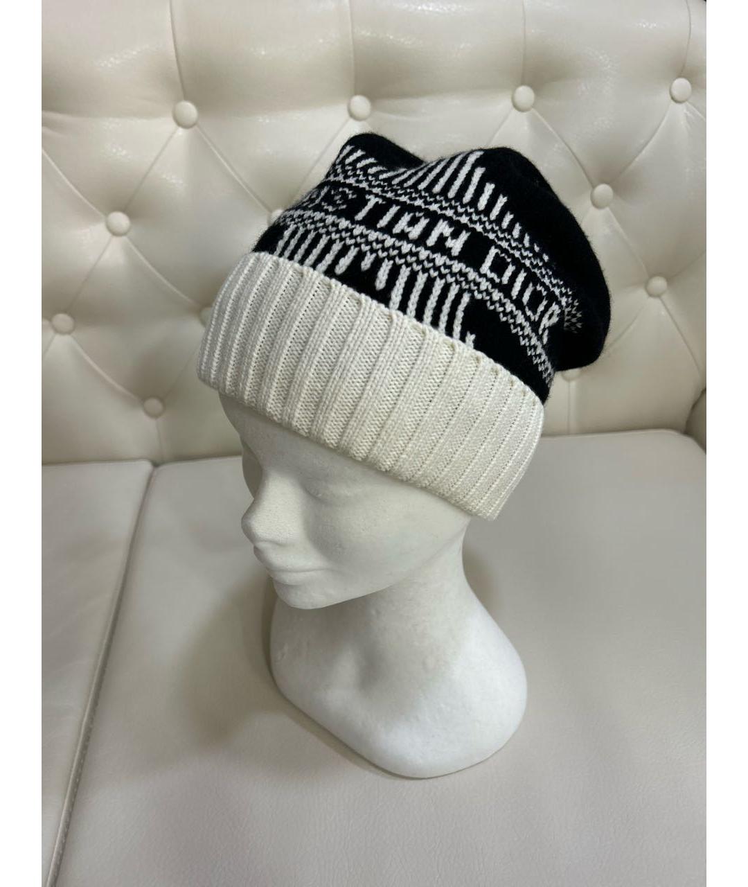 CHRISTIAN DIOR Черная шерстяная шапка, фото 8