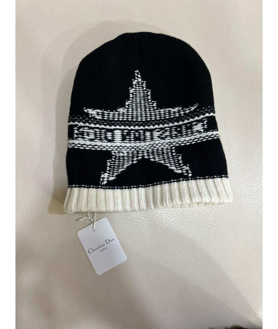 CHRISTIAN DIOR Черная шерстяная шапка, фото 5