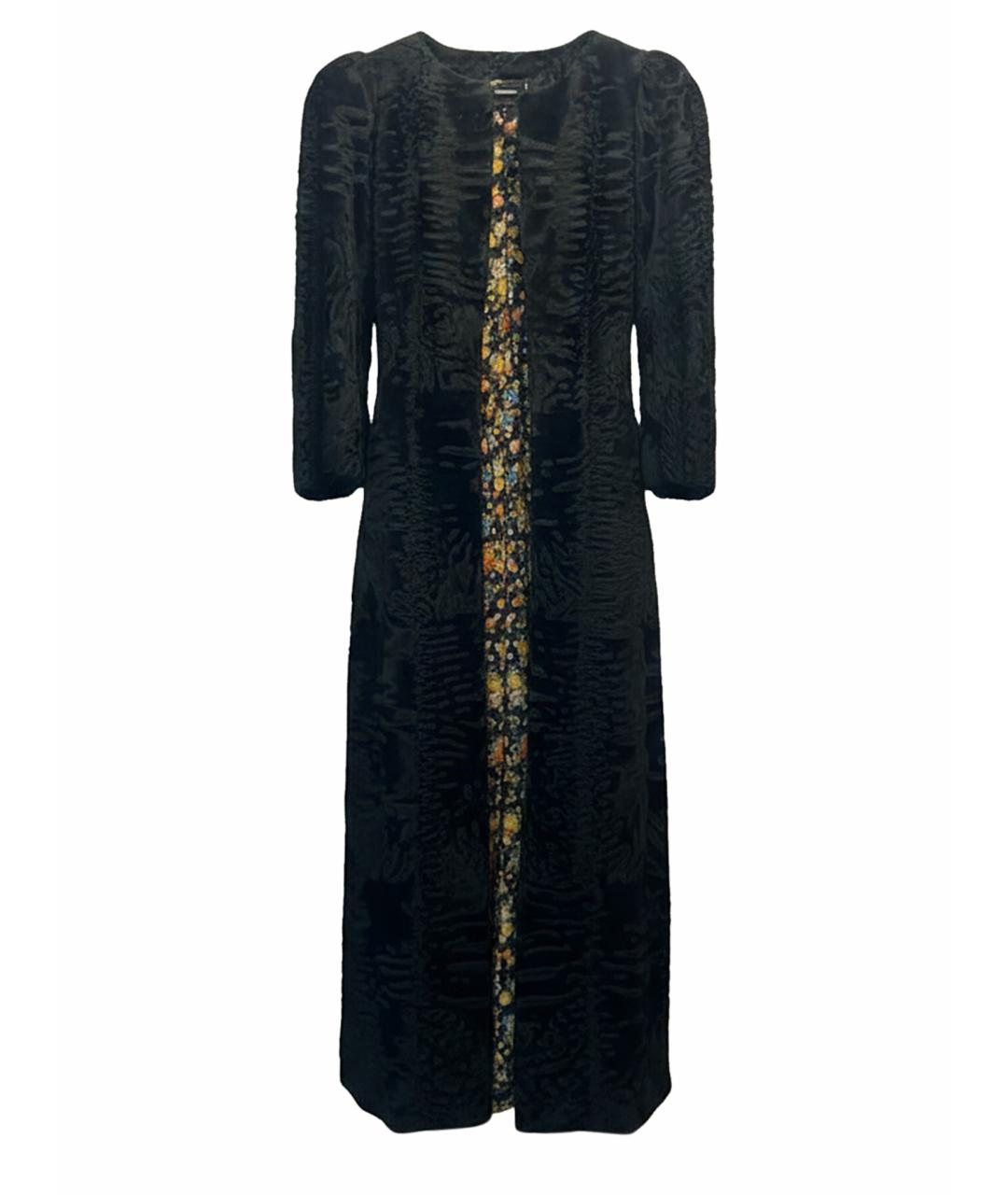 ULYANA SERGEENKO Черная меховая шуба, фото 1