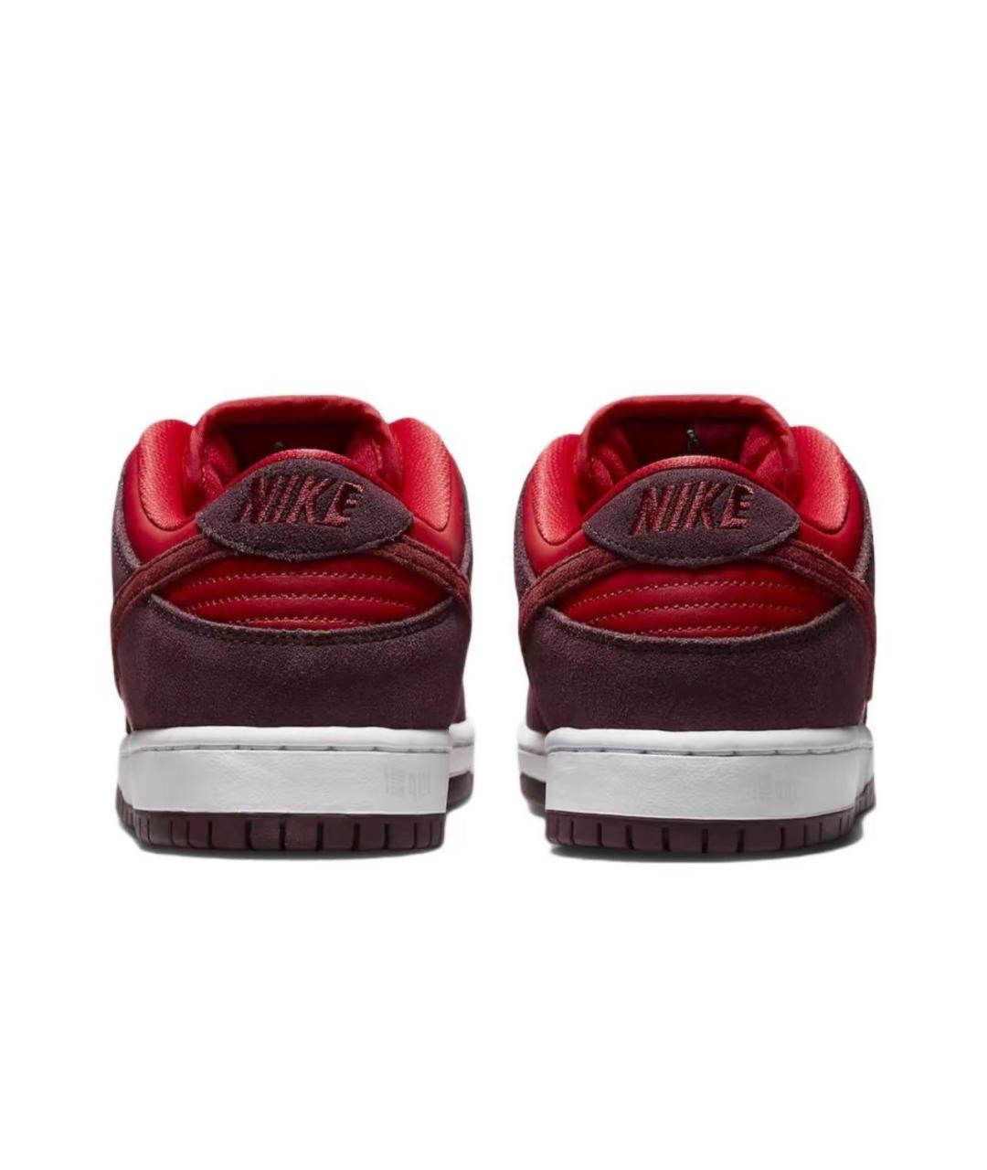 NIKE Бордовые замшевые низкие кроссовки / кеды, фото 3