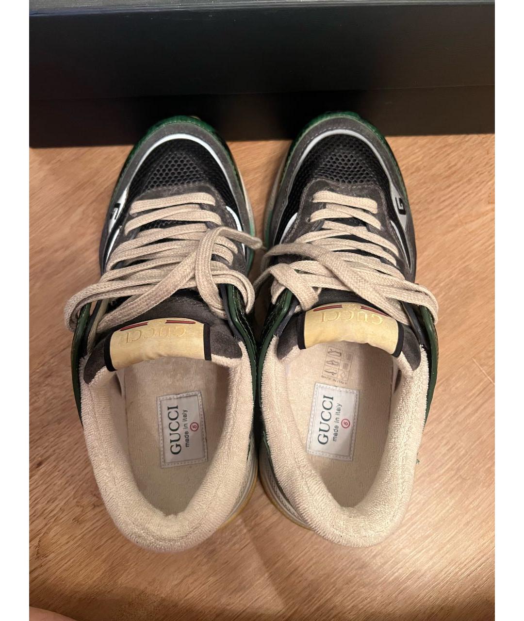 GUCCI Мульти кожаные низкие кроссовки / кеды, фото 3